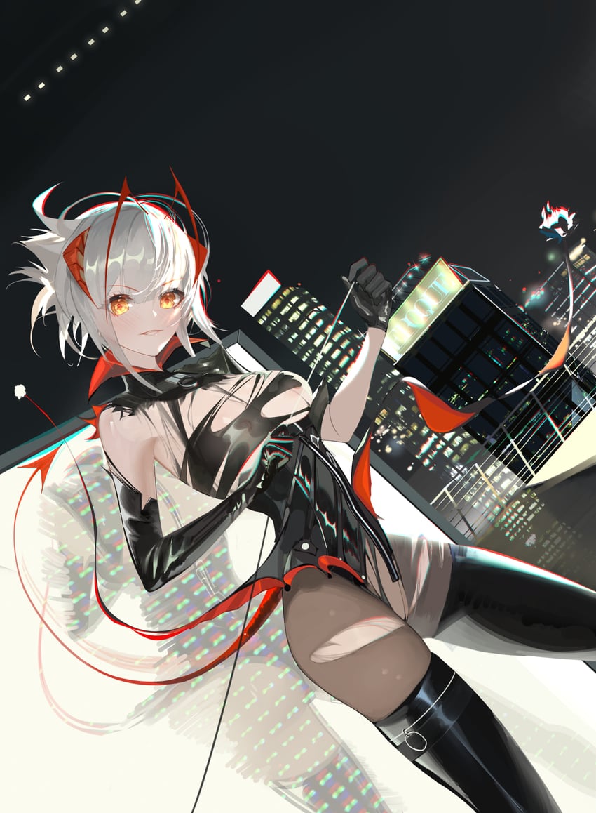 w (arknights and 1 more) drawn by da_(datako)
