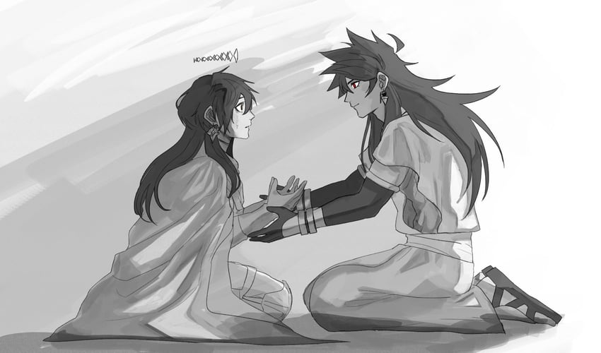 constantine xi and romulus quirinus (fate and 1 more) drawn by lv1na_ura