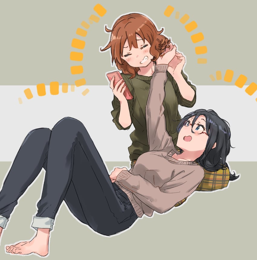 oumae kumiko and tanaka asuka (hibike! euphonium) drawn by amano_shin
