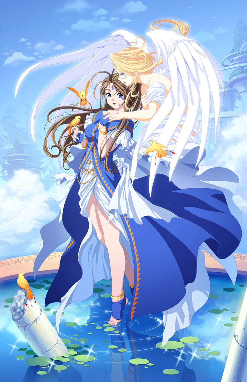 belldandy and holy bell (aa megami-sama) drawn by diamond_dust_(omega)