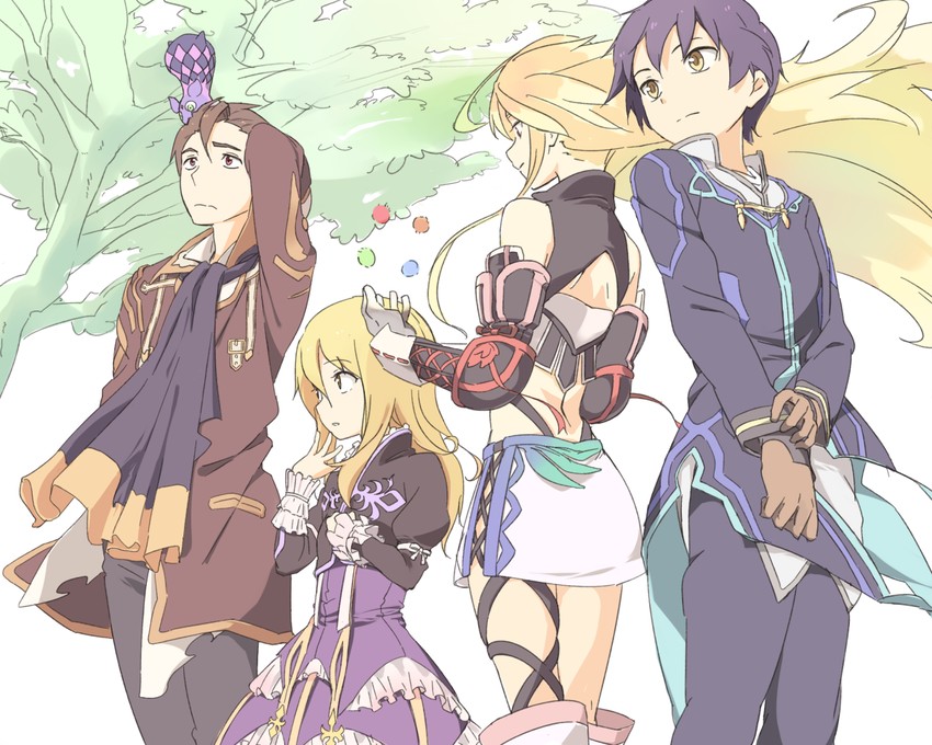 milla maxwell, jude mathis, alvin, elize lutus, and teepo (tales of and 1 more) drawn by izumi_(ko8)