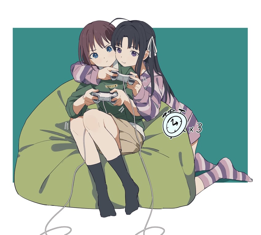 iseri nina and awa subaru (girls band cry) drawn by coldcat.