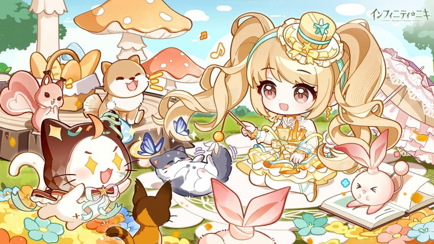 nikki, momo, dance till dawn, floof, blushbunny, and 3 more (nikki and 1 more)