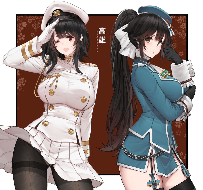 takao (kantai collection and 1 more) drawn by dishwasher1910