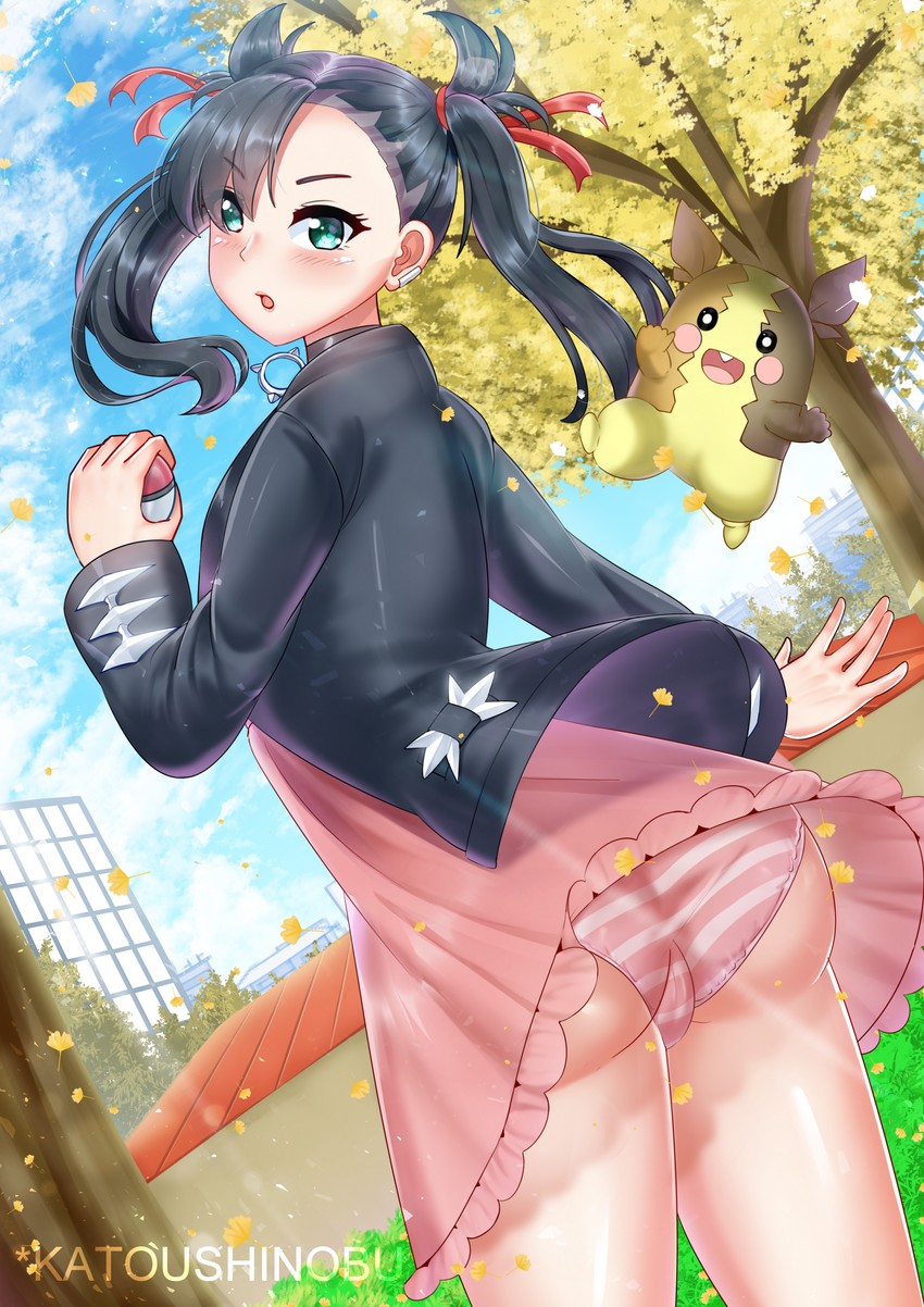 marnie and morpeko (pokemon and 1 more) drawn by katou_shinobu