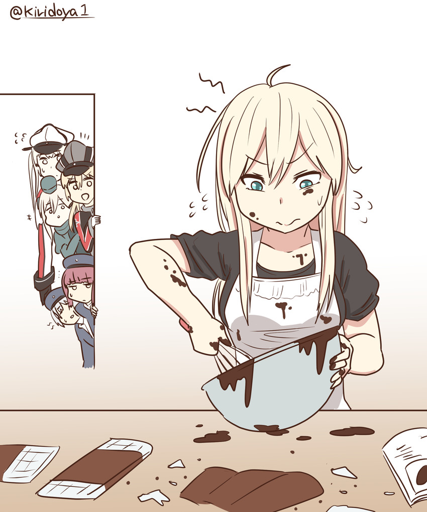prinz eugen, bismarck, graf zeppelin, z1 leberecht maass, z3 max schultz, and 1 more (kantai collection) drawn by kiritto