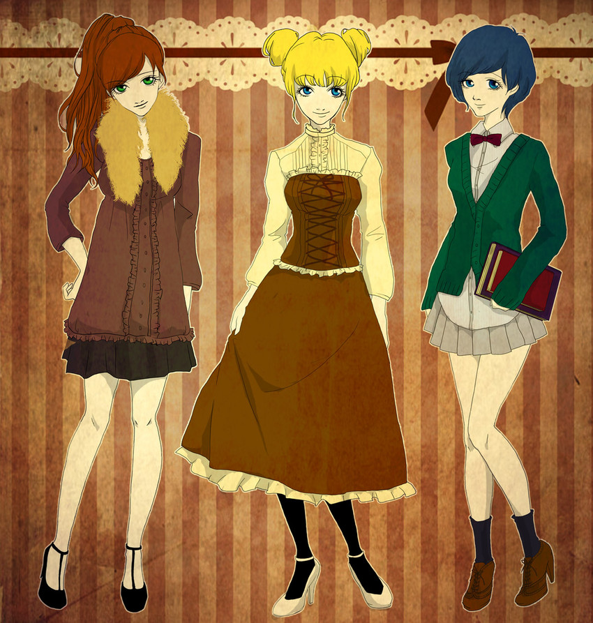 tsukino usagi, mizuno ami, and kino makoto (bishoujo senshi sailor moon) drawn by metlo