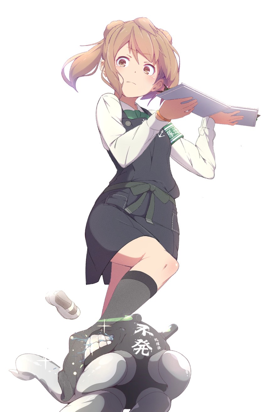 michishio, enemy naval mine, and michishio kai ni (kantai collection) drawn by awachi