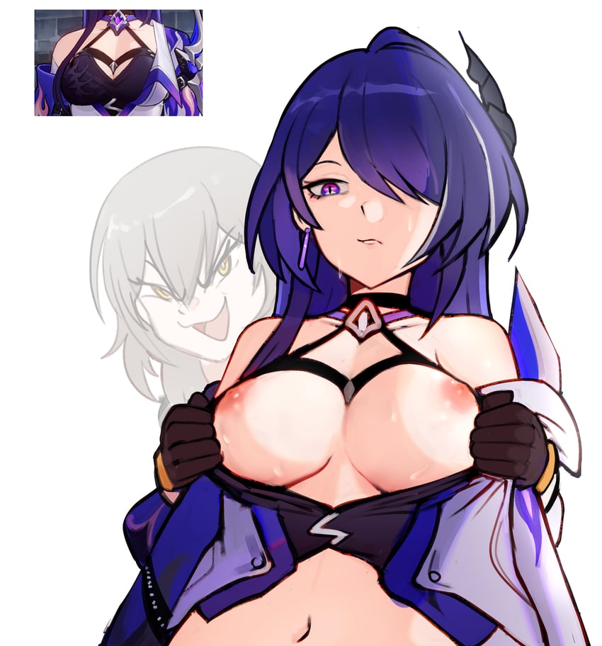 trailblazer, stelle, and acheron (honkai and 1 more) drawn by pennyjoyride