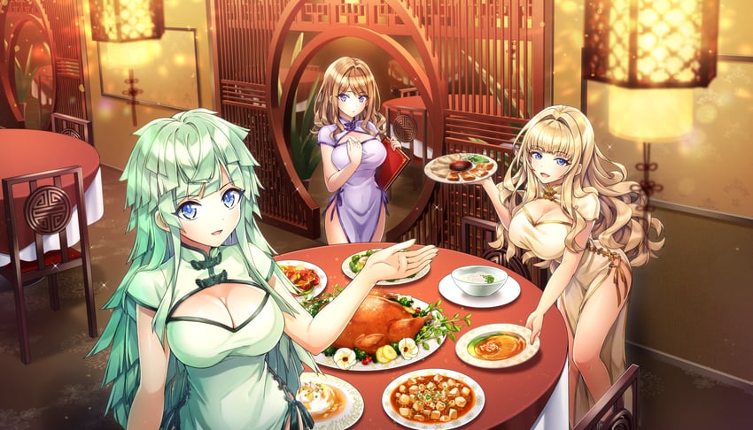 kirahoshi kanna, suminoe shion, and selena lewis (dolphin wave) drawn by ootomo_takuji