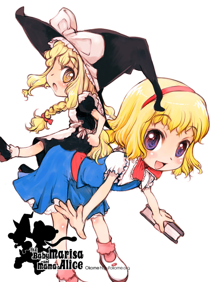 kirisame marisa and alice margatroid (touhou) drawn by okome_(ricecandy)