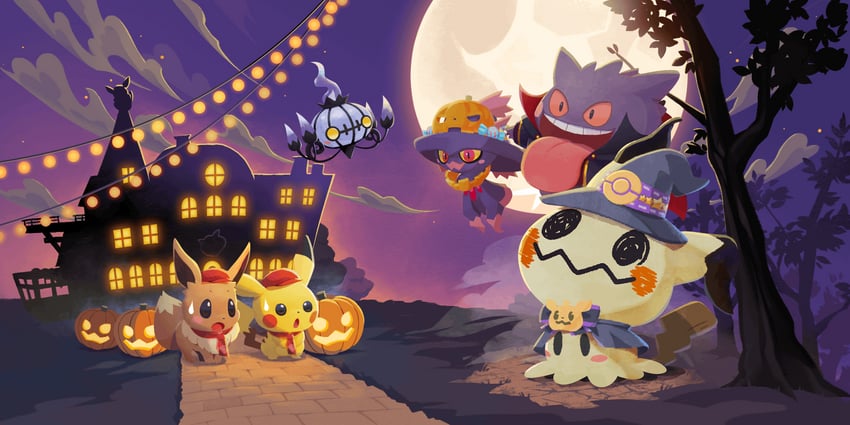 pikachu, eevee, gengar, mimikyu, chandelure, and 1 more (pokemon and 1 more)