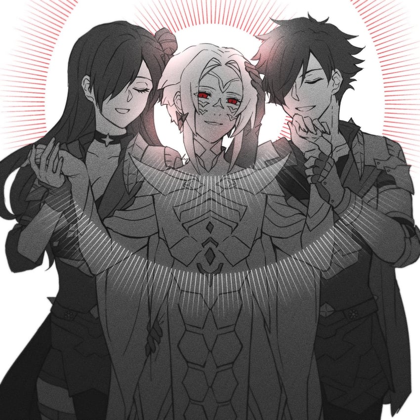 female shez, male shez, and arval (fire emblem and 2 more) drawn by fkms_szrr
