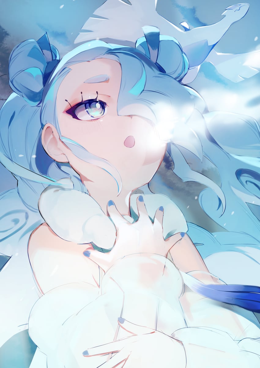 hatsune miku, lugia, and flying miku (pokemon and 2 more) drawn by fukami_suiren
