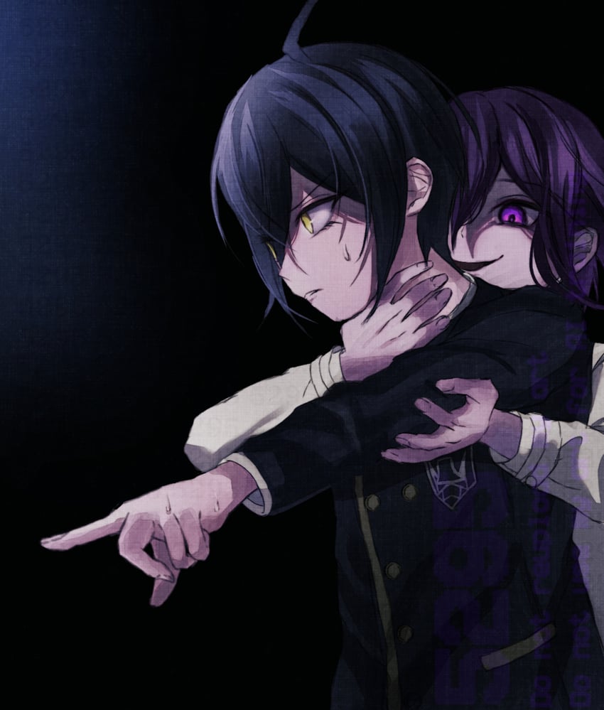oma kokichi and saihara shuichi (danganronpa and 1 more) drawn by ko_puki_yukko