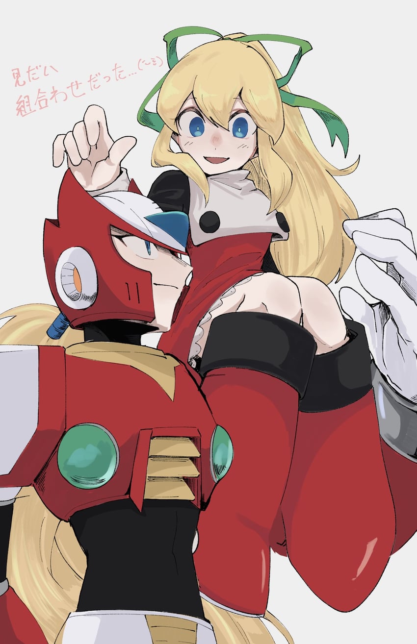 roll and zero (mega man and 2 more) drawn by ktmckpp