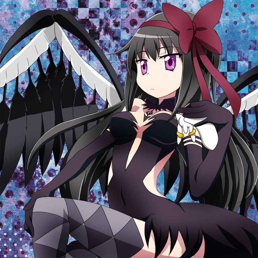 akemi homura, kyubey, and akuma homura (mahou shoujo madoka magica and 1 more) drawn by masako_(sabotage-mode)