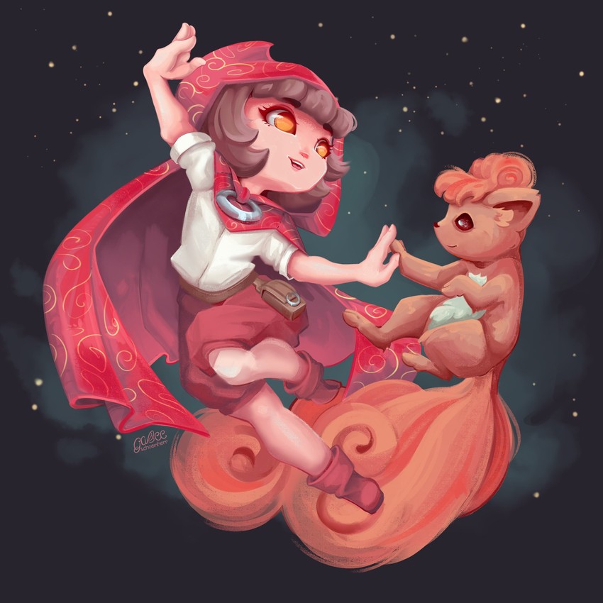 vulpix (original and 1 more) drawn by gabee_schoenherr