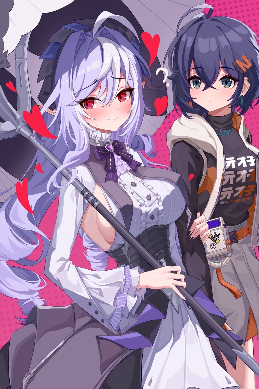 belle and vivian banshee (zenless zone zero) drawn by aichinaigai