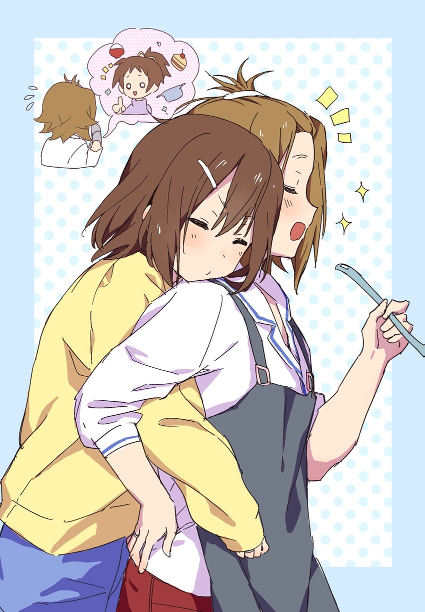 hirasawa yui, tainaka ritsu, and hirasawa ui (k-on!) drawn by shaofangziran