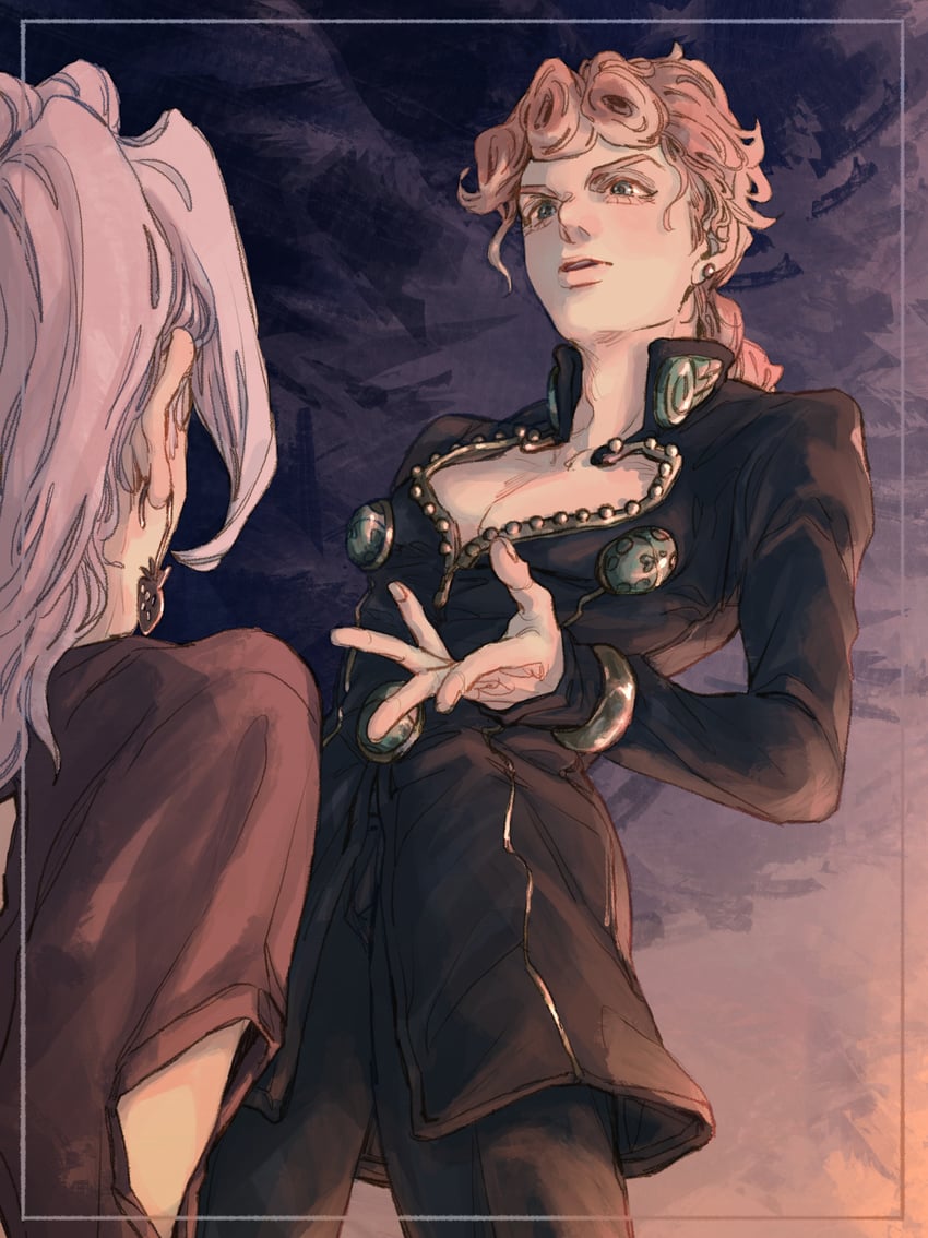 giorno giovanna (jojo no kimyou na bouken and 1 more) drawn by okokoro_zaiku