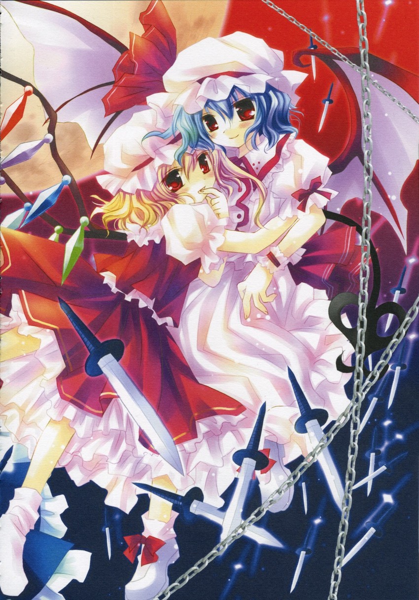 remilia scarlet and flandre scarlet (touhou) drawn by sakurazawa_izumi