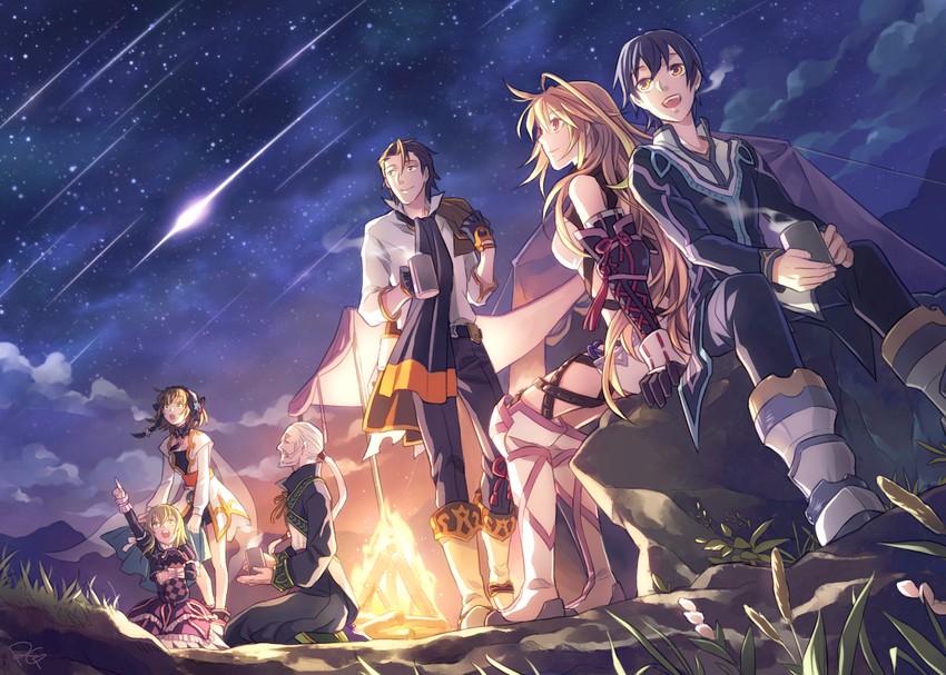 milla maxwell, jude mathis, alvin, elize lutus, teepo, and 2 more (tales of and 1 more) drawn by rogin_(log-in)