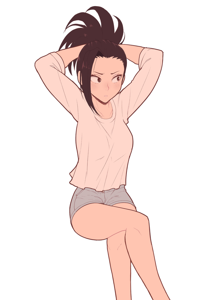 yaoyorozu momo (boku no hero academia) drawn by sally_(luna-arts)