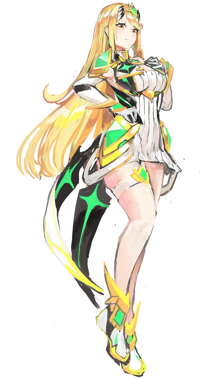 mythra (xenoblade chronicles and 1 more) drawn by tim_(a9243190a)