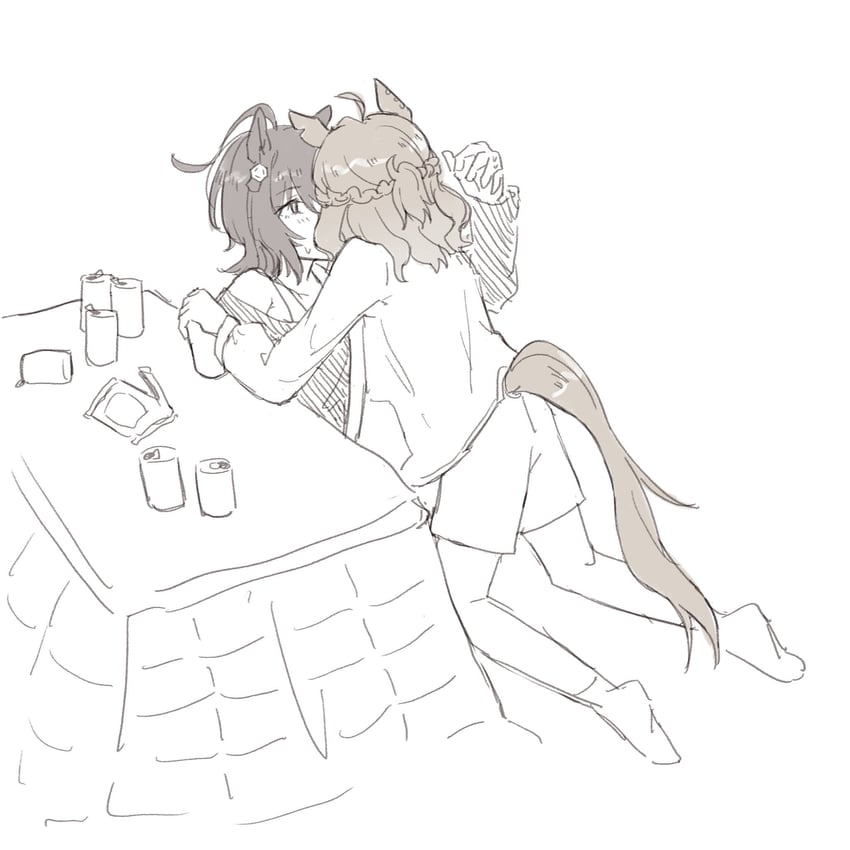agnes tachyon and jungle pocket (umamusume) drawn by kuro_(not_sinus)
