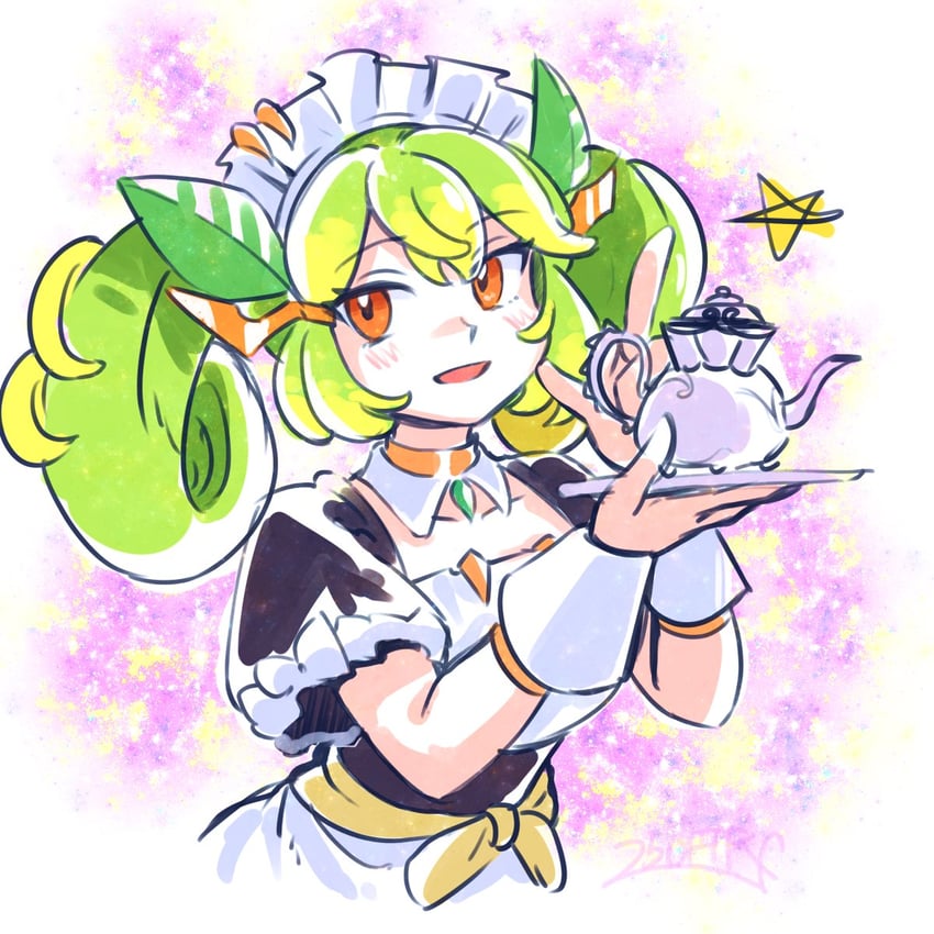parlor dragonmaid (yu-gi-oh!) drawn by 250en_remon