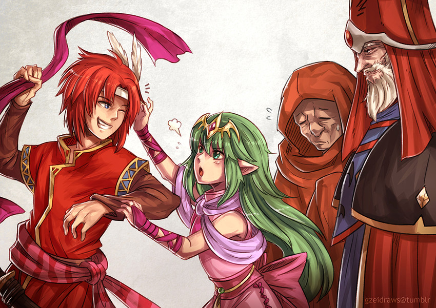 tiki, xane, bantu, and gotoh (fire emblem and 4 more) drawn by gzei