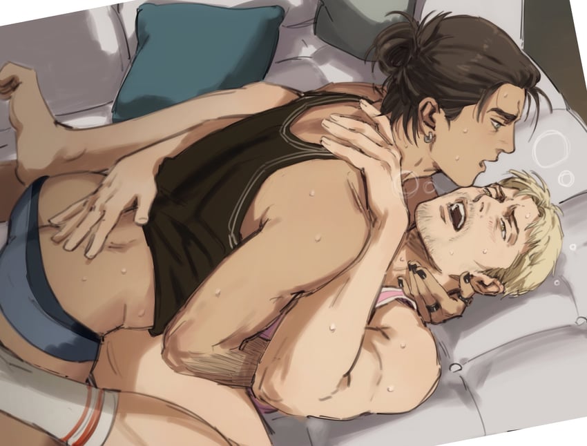 eren yeager and reiner braun (shingeki no kyojin) drawn by dudlesnoodles