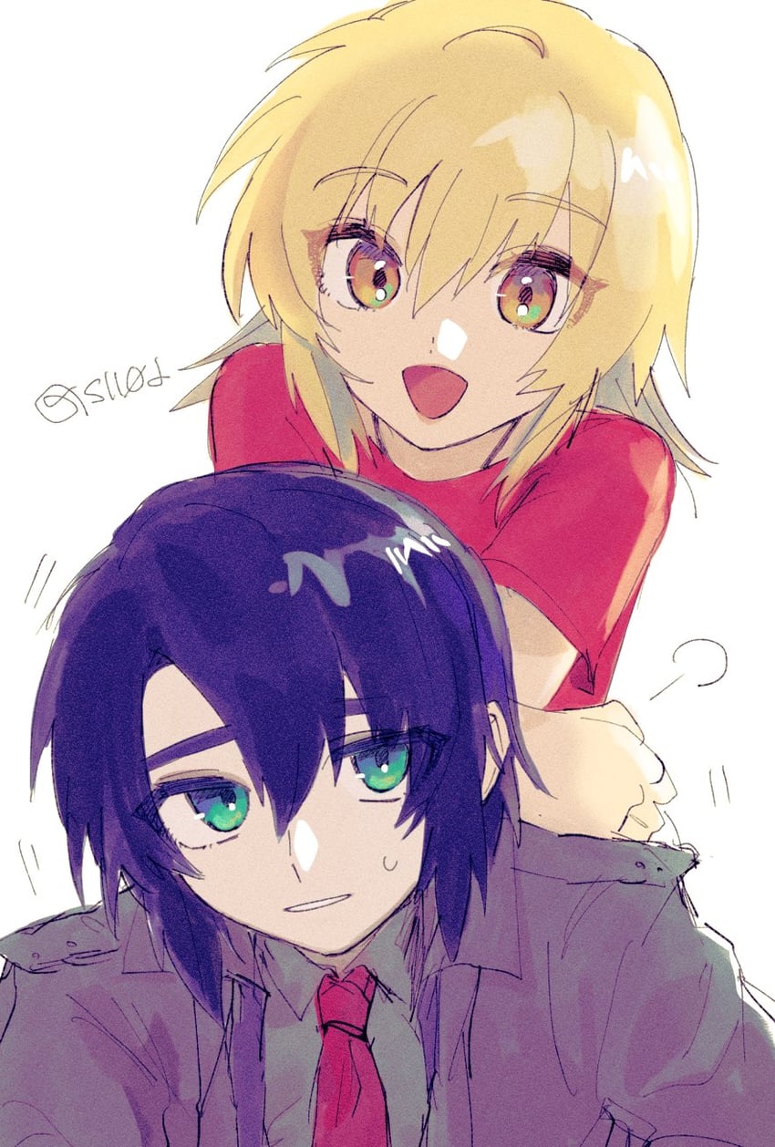 cagalli yula athha and athrun zala (gundam and 3 more) drawn by s110d