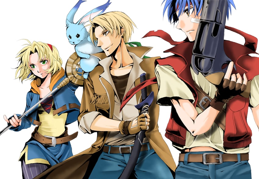 cecilia lynne adelhyde, rody roughnight, and jack van burace (wild arms and 1 more) drawn by fairytale_(seiga_20712769)
