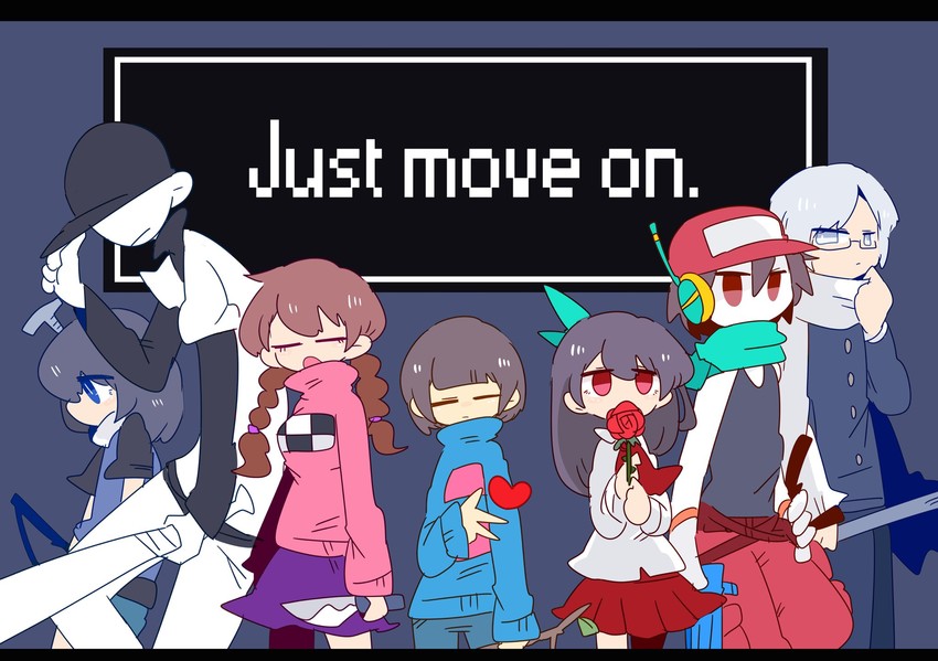 frisk, madotsuki, ib, quote, the batter, and 2 more (undertale and 6 more) drawn by op_na_yarou