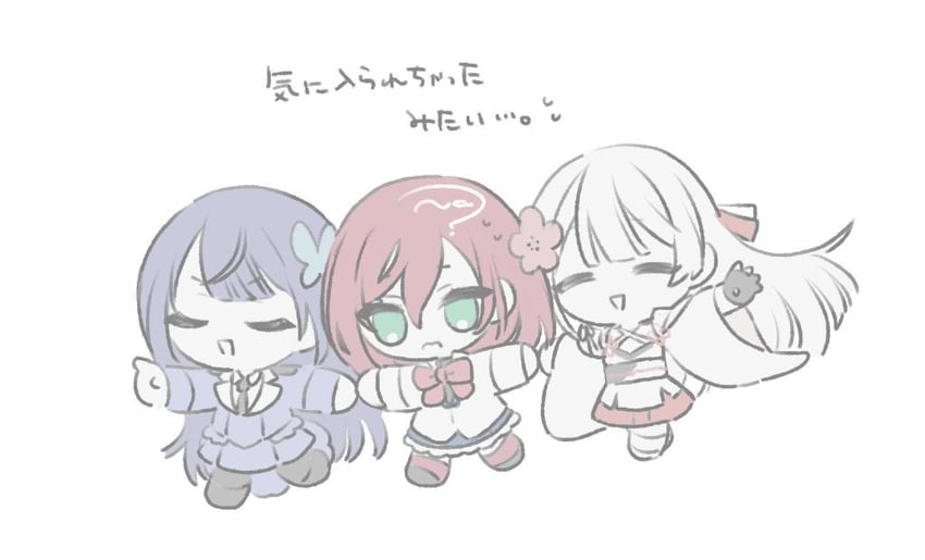 funada kiito, funada ui, and hatsukano yo (assault lily) drawn by nagi_(namae11x)