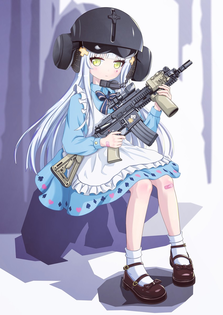 hk416 and jaeger (girls' frontline and 1 more) drawn by guan_1005