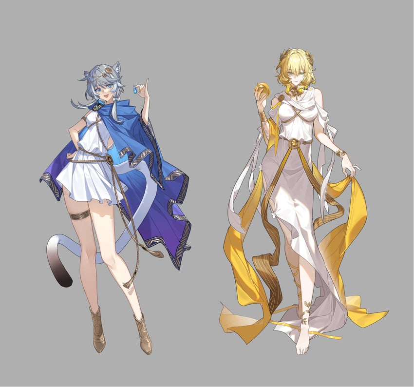 aglaea and cipher (honkai and 1 more) drawn by little_modao
