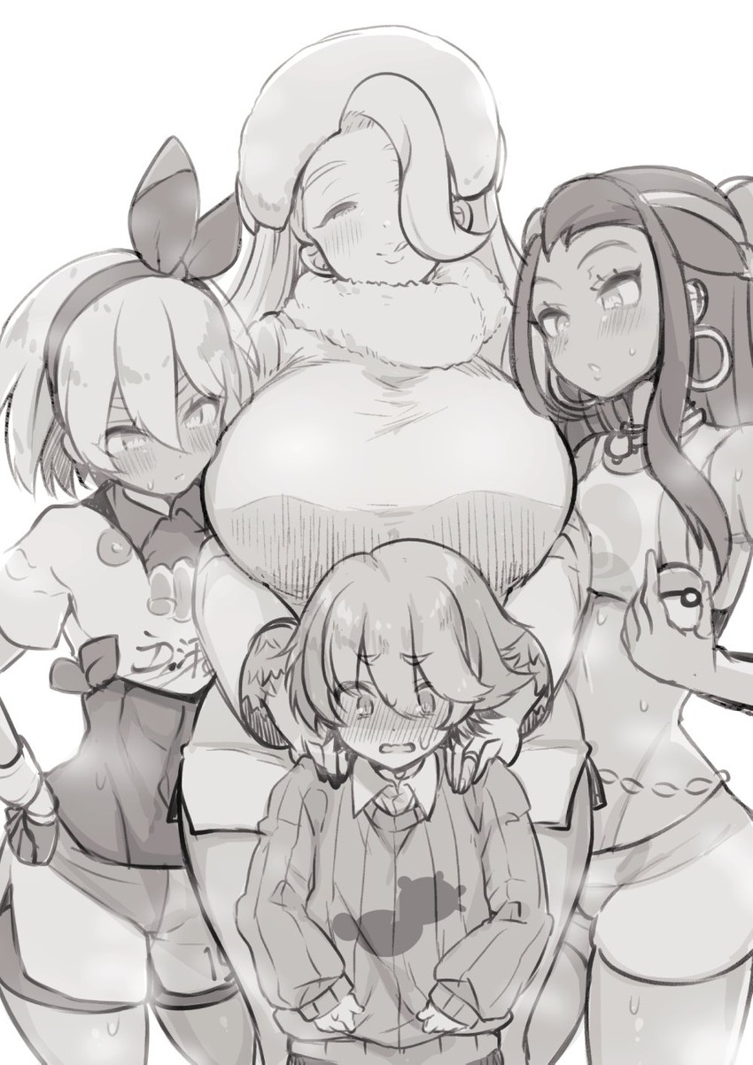 nessa, bea, melony, and youngster (pokemon and 1 more) drawn by arato_asato