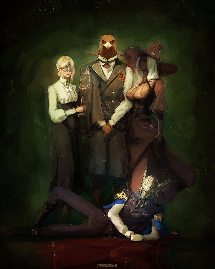 recluse, wylder, duchess, and guardian (elden ring and 1 more) drawn by stephengiannart