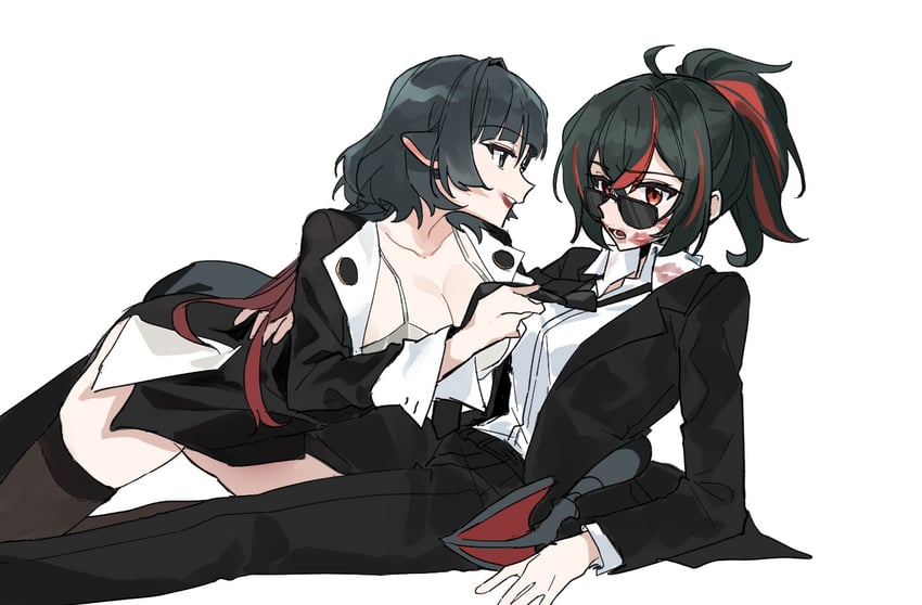 jane doe and zhu yuan (zenless zone zero) drawn by danji_bang