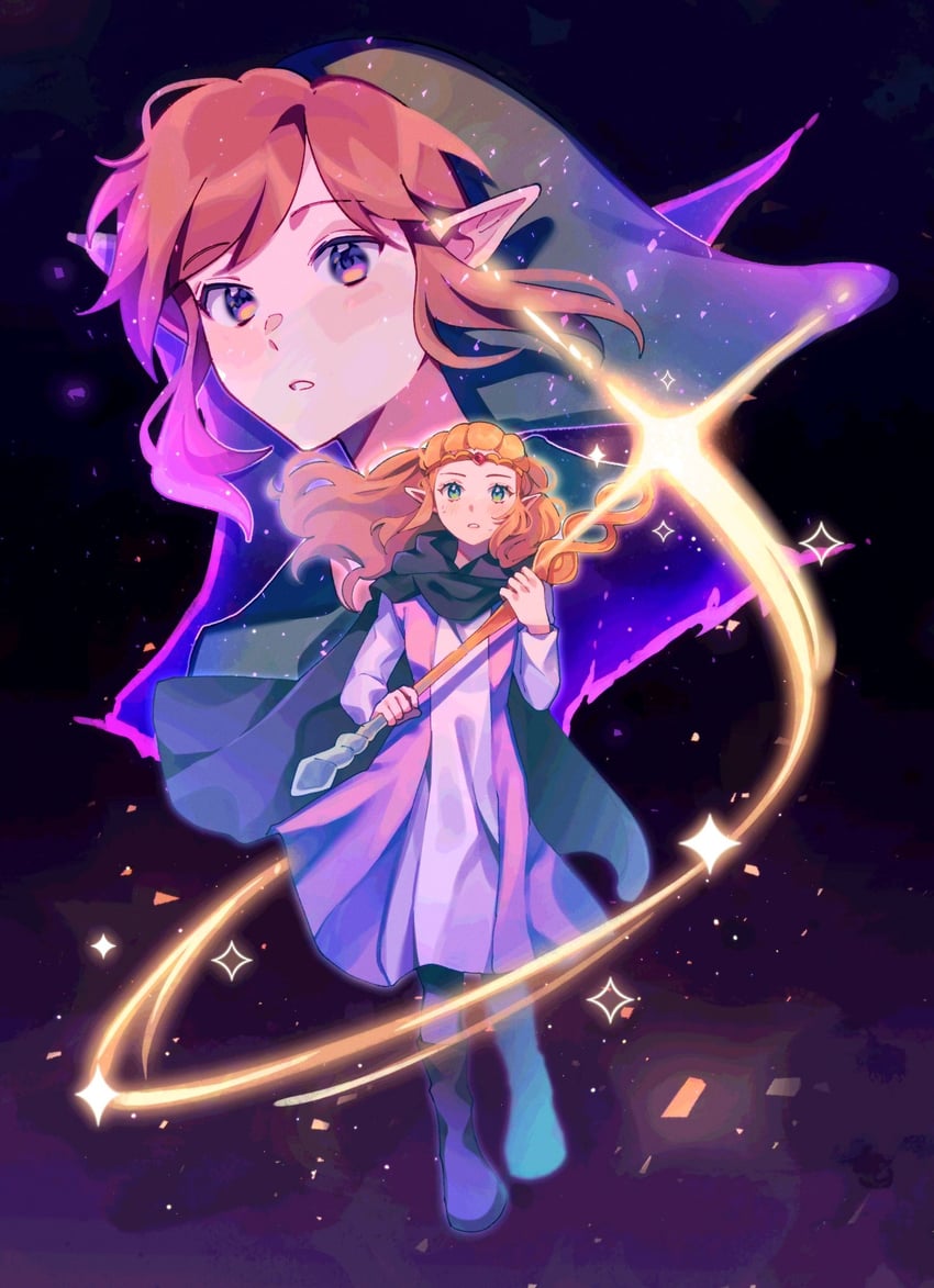 link and princess zelda (the legend of zelda and 1 more) drawn by orri_(iirokagi)