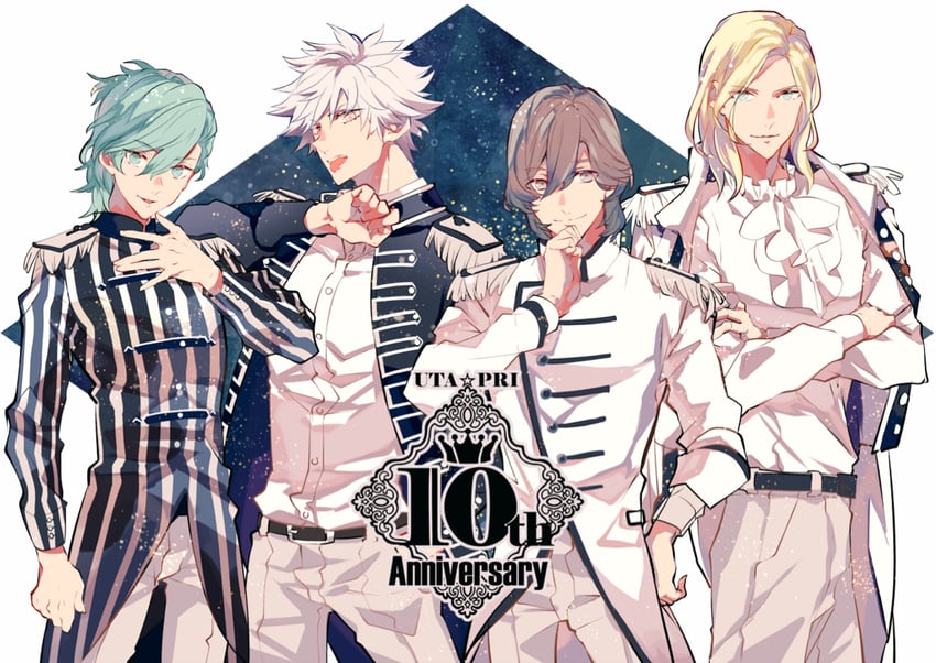 mikaze ai, kotobuki reiji, camus, and kurosaki ranmaru (uta no prince-sama) drawn by mofmofqueue