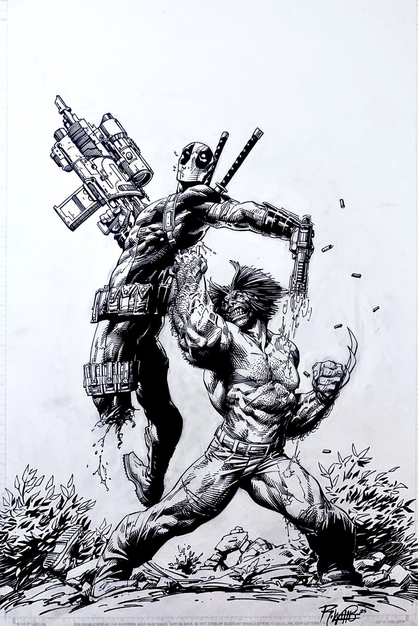 wolverine and deadpool (marvel and 2 more) drawn by williswho