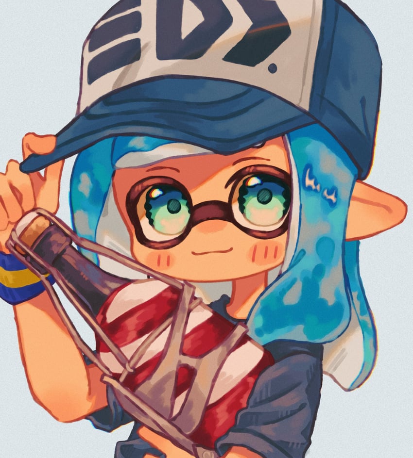 inkling player character and inkling girl (splatoon and 1 more) drawn by ochocho2828