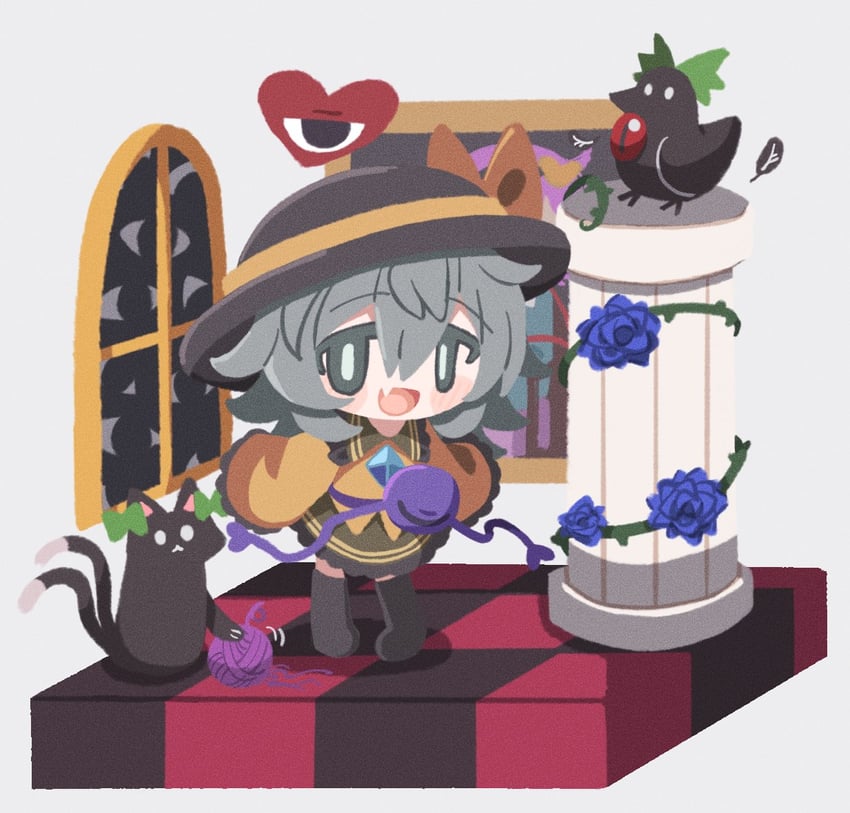 komeiji koishi, komeiji satori, kaenbyou rin, and reiuji utsuho (touhou) drawn by zunusama