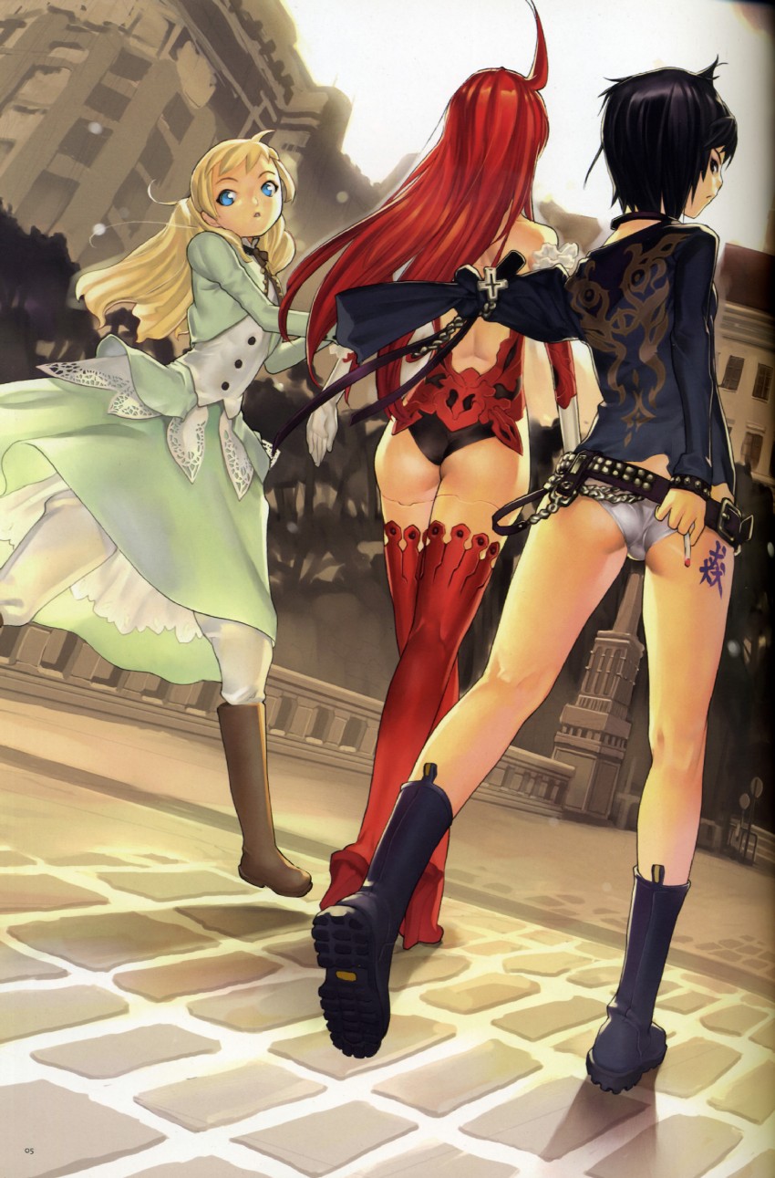 kagerou sabine kurzringer, yuugiri kunigunde morenz, and suzutsuki dietrich schulz (eulen spiegel) drawn by hakua_ugetsu