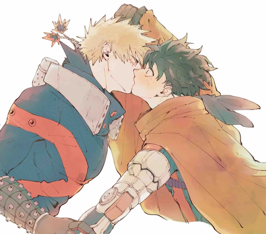 midoriya izuku and bakugou katsuki (boku no hero academia) drawn by k90108119