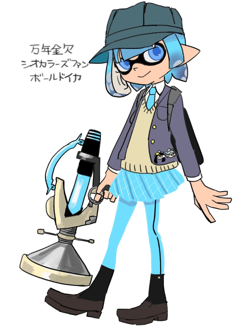 inkling player character and inkling girl (splatoon and 1 more) drawn by samochau